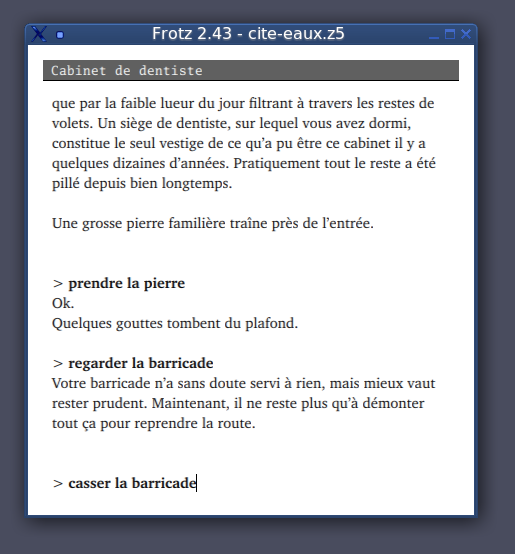 Exemple de fiction interactive