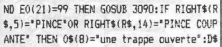 Scan montrant la ligne de code gérant les compléments spécifiques.