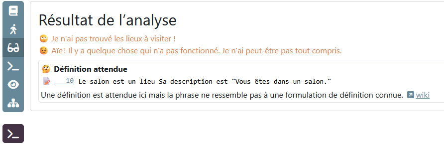 Présentation des erreurs de compilations